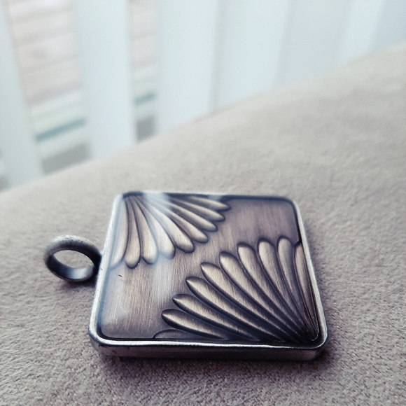 Necklace Pendant Silver and Lavender - Picture 2 of 3